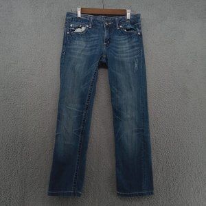 Miss Me Jeans Womens 29 Blue‎ Faded Low Rise Straight Leg Denim